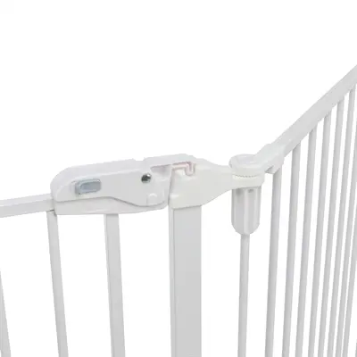 Trixie afsluithek metaal met deur wit 5-delig 62,5-300 x 76,5 cm