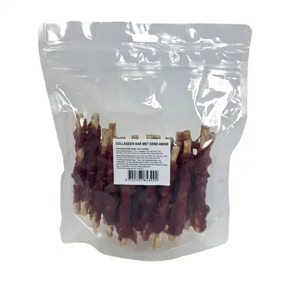 I Am Twisted Stick collageen bar met eend 400 g – kauwsnack hond