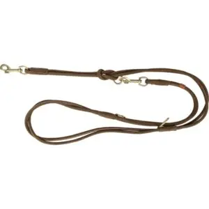 Trixie hondenriem Pure nubuckleer bruin 200 x 1 cm – verstelbaar - Afbeelding 1