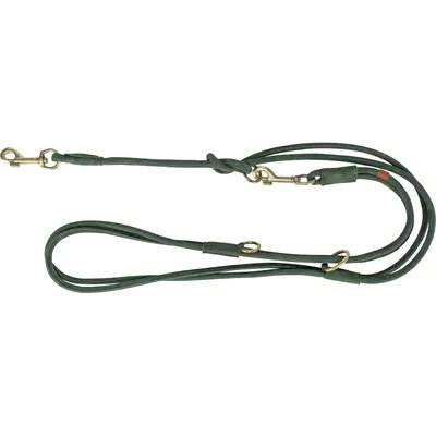 Trixie hondenriem Pure nubuckleer saliegroen 200 x 1 cm – rond gestikt