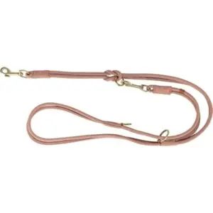 Trixie hondenriem Pure nubuckleer roze 200 x 1 cm – rond gestikt - Afbeelding 1
