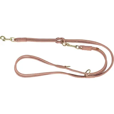 Trixie hondenriem Pure nubuckleer roze 200 x 1 cm – rond gestikt