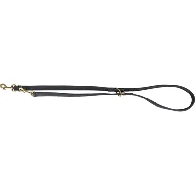 Trixie hondenriem Pure nubuckleer zwart S-M 200 x 1,5 cm – verstelbaar