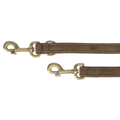 Trixie hondenriem Pure nubuckleer bruin S-M 200 x 1,5 cm