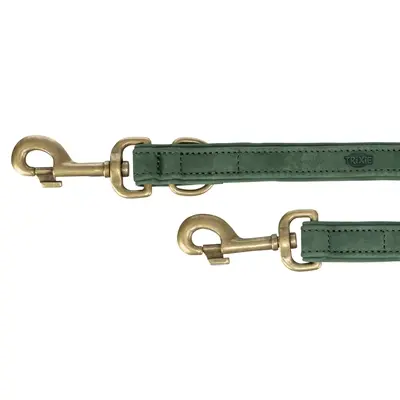 Trixie hondenriem Pure nubuckleer saliegroen S-M 200 x 1,5 cm