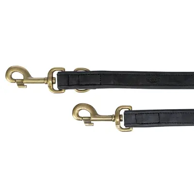 Trixie hondenriem Pure nubuckleer zwart L-XL 200 x 2,5 cm