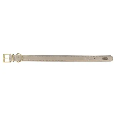Trixie halsband Pure Leer nubuckleer lichtgrijs L x 4 cm - Afbeelding 5