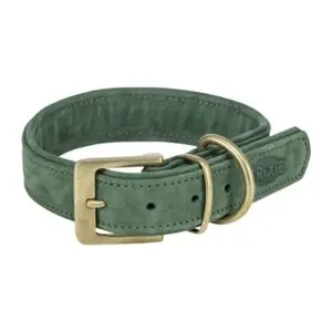Trixie halsband Pure Leer nubuckleer saliegroen L 47-54 x 4 cm - Afbeelding 4