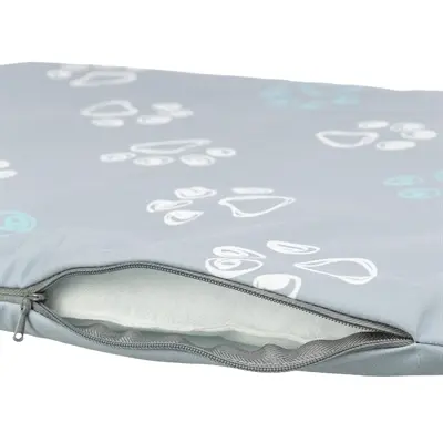 Trixie hondenkussen Jimmy Cotton Look ovaal lichtgrijs 86 x 56 cm