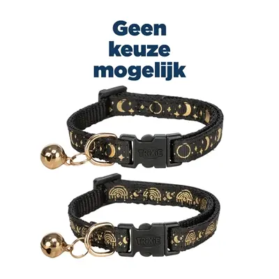 Trixie kattenhalsband met print en veiligheidssluiting – 4 stuks, assorti