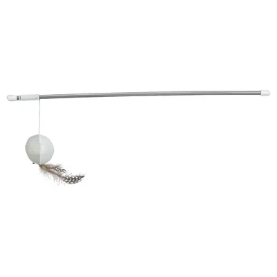Trixie kattenhengel met pluche bal, veren en catnip 46 cm