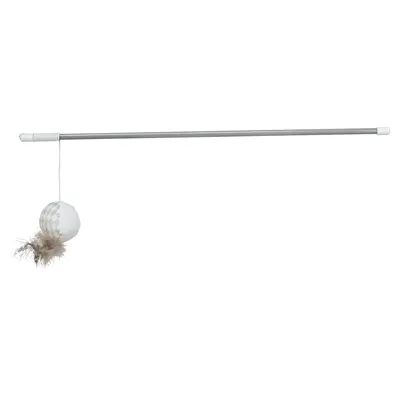 Trixie kattenhengel met pluche bal, veren en catnip 46 cm - Afbeelding 3