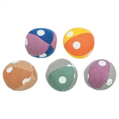 Trixie pluche speelballen voor katten met catnip 4,5 cm – 55 stuks