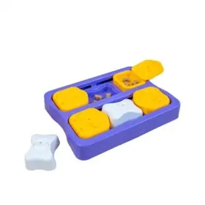 Nina Ottosson Dog Brick paars 22 x 17 x 5 cm – hondenpuzzel niveau 2 - Afbeelding 1