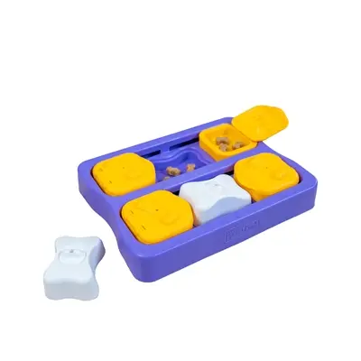 Nina Ottosson Dog Brick paars 22 x 17 x 5 cm – hondenpuzzel niveau 2