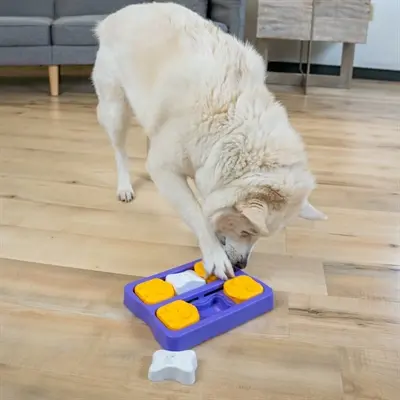 Nina Ottosson Dog Brick paars 22 x 17 x 5 cm – hondenpuzzel niveau 2
