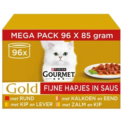Gourmet Gold kattenvoer Chunks in gravy 96 x 85 g – 4 smaken - Afbeelding 5