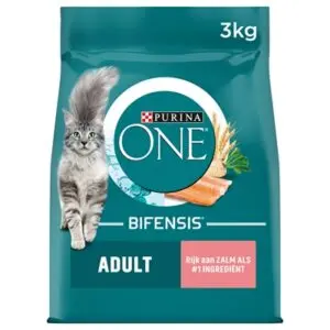 Purina ONE kattenvoer Adult Zalm/Volkoren Granen 3 kg - Afbeelding 1