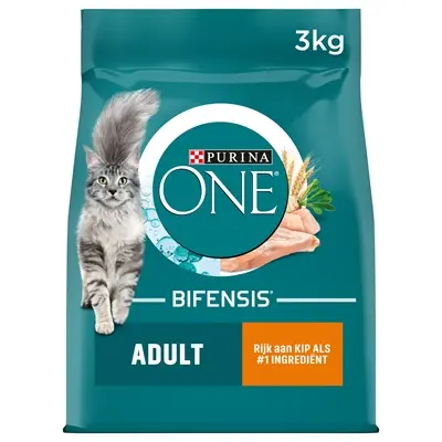 Purina ONE kattenvoer Adult Kip/Volkoren Granen 3 kg