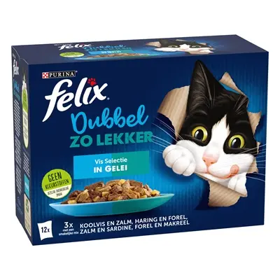 Felix kattenvoer Dubbel Zo Lekker Vis Selectie in gelei 4 x 12 x 85 g - Afbeelding 5