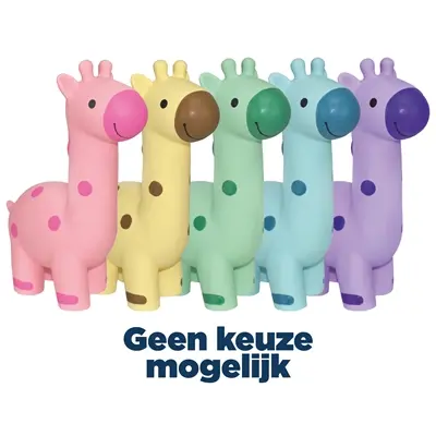 Multipet giraffe latex hondenspeeltje 14,5 cm – met pieper, assorti