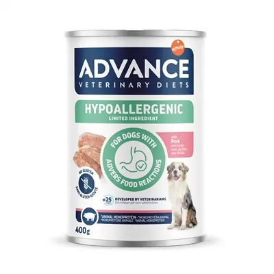 Advance Veterinary Diet Hypoallergenic hondenvoer varken 6 x 400 g