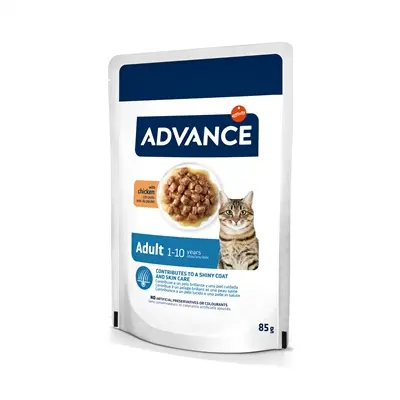 Advance kattenvoer Adult kip 12 x 85 g – natvoer voor volwassen katten
