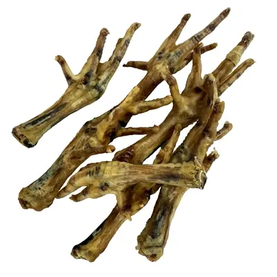 Petsnack kippenpoten bruin 200 g – gedroogde kauwsnack voor honden - Afbeelding 4