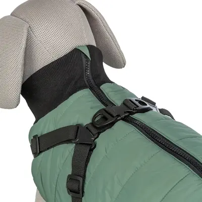 Trixie hondenjas Pontis met tuig saliegroen 30 cm – waterafstotend