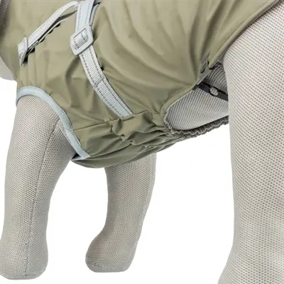 Trixie regenjas Pontis Rain met tuig olijfgroen 27 cm – waterdicht - Afbeelding 4