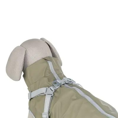 Trixie regenjas Pontis Rain met tuig olijfgroen 40 cm – waterdicht - Afbeelding 3