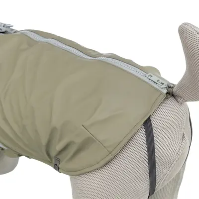 Trixie regenjas Pontis Rain met tuig olijfgroen 40 cm – waterdicht - Afbeelding 5