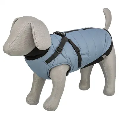 Trixie hondenjas Pontis met tuig blauwgrijs 27 cm