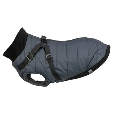Trixie hondenjas Pontis met tuig blauw 36 cm – fleece voering