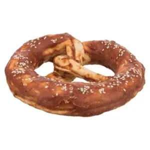 Trixie Denta Fun Pretzels eend 10 cm – runderhuid met eend - Afbeelding 4