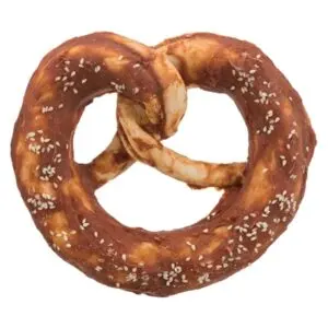 Trixie Denta Fun Pretzels eend 15 cm – runderhuid met eend - Afbeelding 1