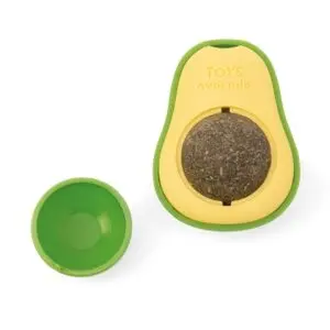 IMAC avocado kattenspeeltje met catnipbal 4,5 x 6 cm - Afbeelding 1