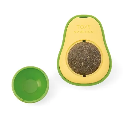 IMAC avocado kattenspeeltje met catnipbal 4,5 x 6 cm