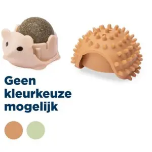 Imac egel met catnipbal 6,5 x 5,5 x 4 cm – kattenspeeltje - Afbeelding 1