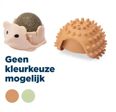 Imac egel met catnipbal 6,5 x 5,5 x 4 cm – kattenspeeltje