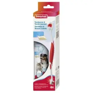Beaphar tandpasta leversmaak combi-pack met borstel – hond en kat