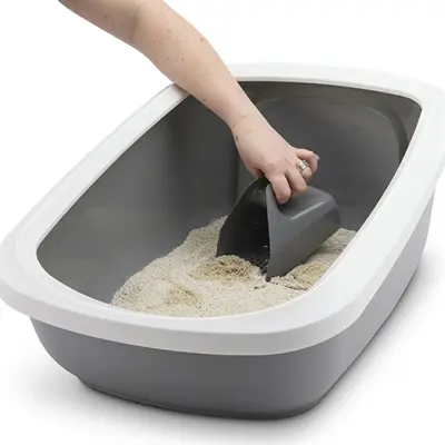 Savic Sift Buddy kattenbakschep grijs 12 x 13,5 x 18 cm – ergonomisch