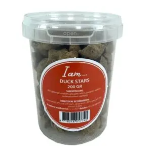 I Am Duck Stars hondensnack eend 200 g – stervormig - Afbeelding 1