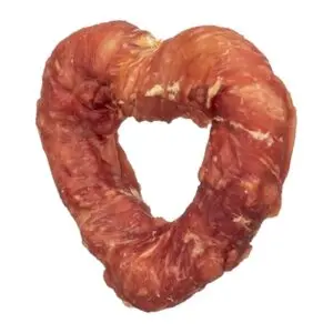 Trixie Denta Fun Heart met eendenborst – kauwsnack, 50 stuks - Afbeelding 1