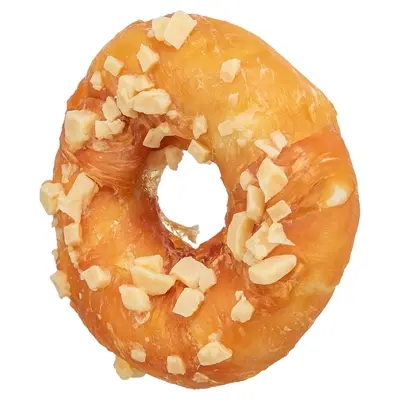 Trixie Denta Fun Ring 6 cm – runderhuid met kip en kaas, 50 stuks