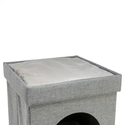 Trixie kattenhuis Kimy Soft twee verdiepingen lichtgrijs 76 x 37 x 72 cm - Afbeelding 5
