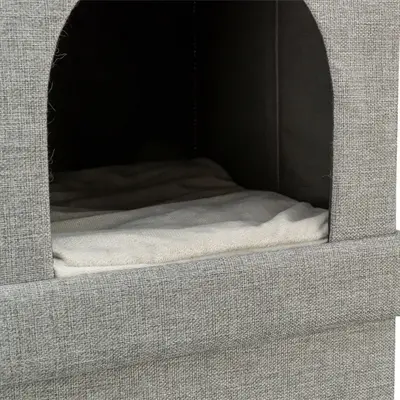 Trixie kattenhuis Kimy Soft twee verdiepingen lichtgrijs 76 x 37 x 72 cm - Afbeelding 6