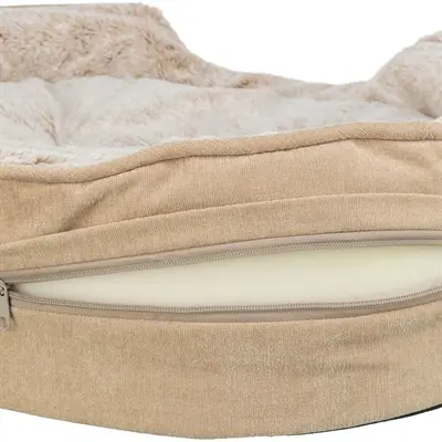 Trixie Vital hondenmand Lino Soft ovaal beige/crème 60 x 45 cm