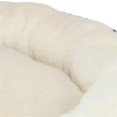Trixie hondenmand Leo Soft rond crème/panterprint 50 cm – pluche - Afbeelding 2