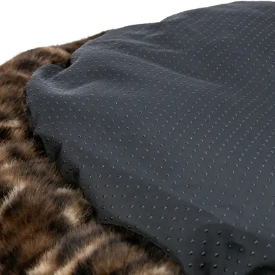 Trixie hondenmand Leo Soft rond bruin/panterprint 50 cm – pluche - Afbeelding 3